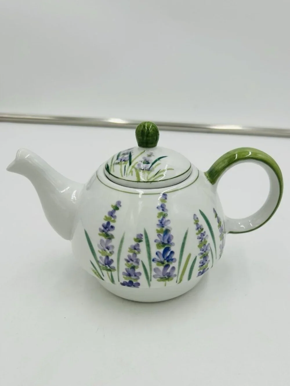 Andrea by Sadek Lavendar Stackable Tea for One Set Teapot Teacup Saucer